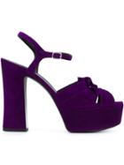Saint Laurent Candy Sandals, Women's, Size: 39, Pink/purple, Suede/leather