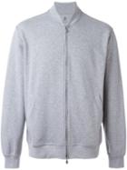 Brunello Cucinelli Zipped Bomber Jacket, Men's, Size: Medium, Grey, Cotton/polyamide