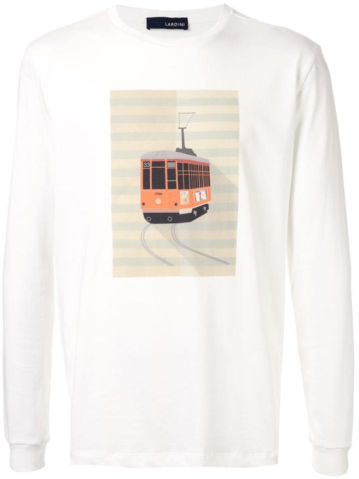 Lardini Graphic Print Jersey Top - White
