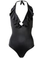 Lygia & Nanny Ruffled Swimsuit - Black