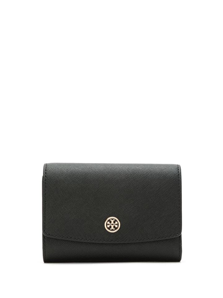 Tory Burch Robinson Foldable Medium Wallet - Black