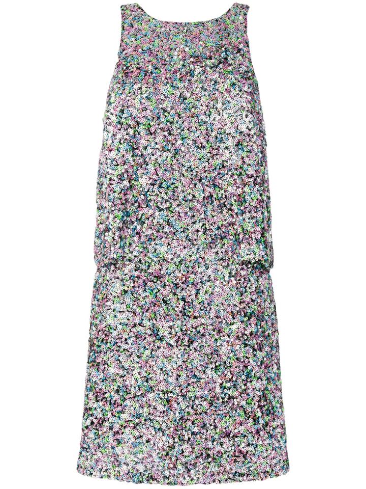 Emporio Armani Sleeveless Glitter Dress - Multicolour