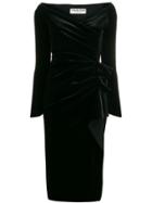 Le Petite Robe Di Chiara Boni Velvet Midi Dress - Black
