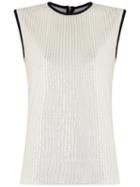 Sequin Top - Women - Polyester - 38, White, Polyester, Reinaldo Lourenço