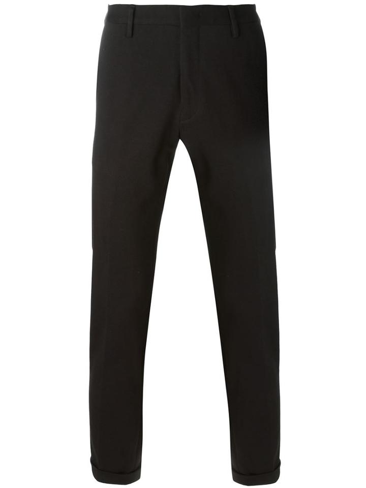 Paul Smith Tailored Slim Trousers, Men's, Size: 30, Black, Cotton/cupro