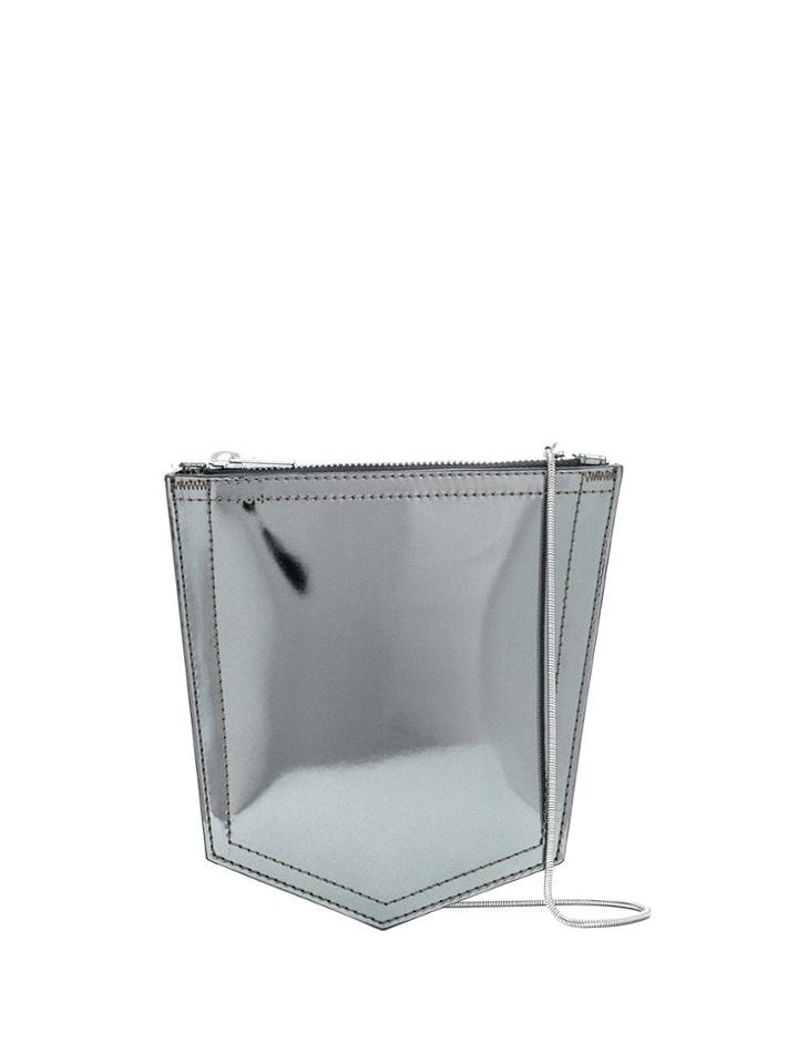 Mm6 Maison Margiela Geometric-shaped Crossbody Bag - Grey