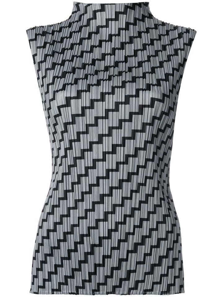 Pleats Please By Issey Miyake Pleated Tank Top, Women's, Size: 4, Black, Polyester