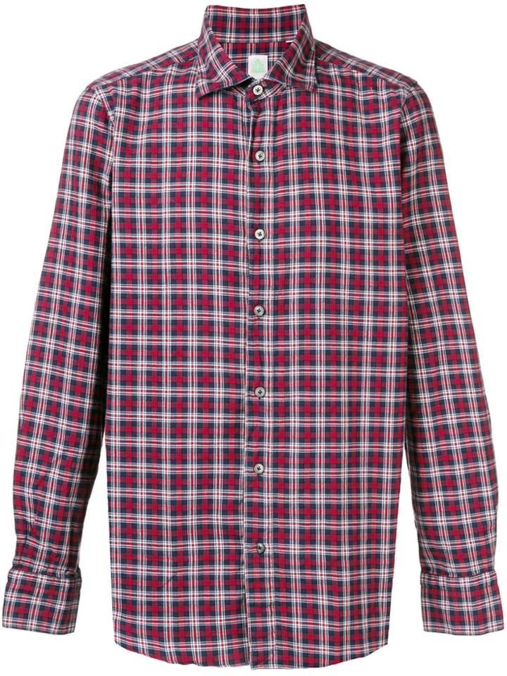 Finamore 1925 Napoli Checked Shirt - Red