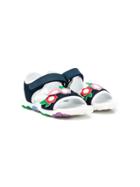 Ermanno Scervino Junior Teen Floral Appliqué Sandals - Blue
