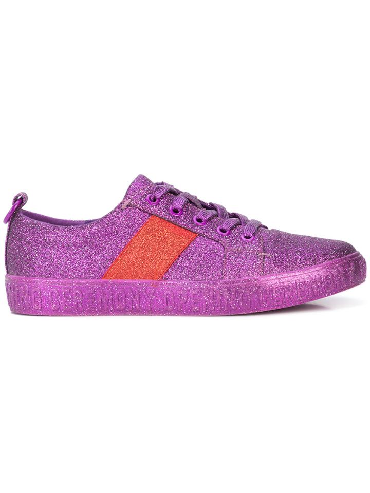 Opening Ceremony Lace-up Flat Sneakers - Pink & Purple