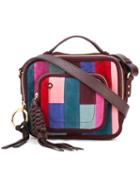 See By Chloé Patchwork Patti Camera Crossbody Bag, Women's, Red, Calf Leather
