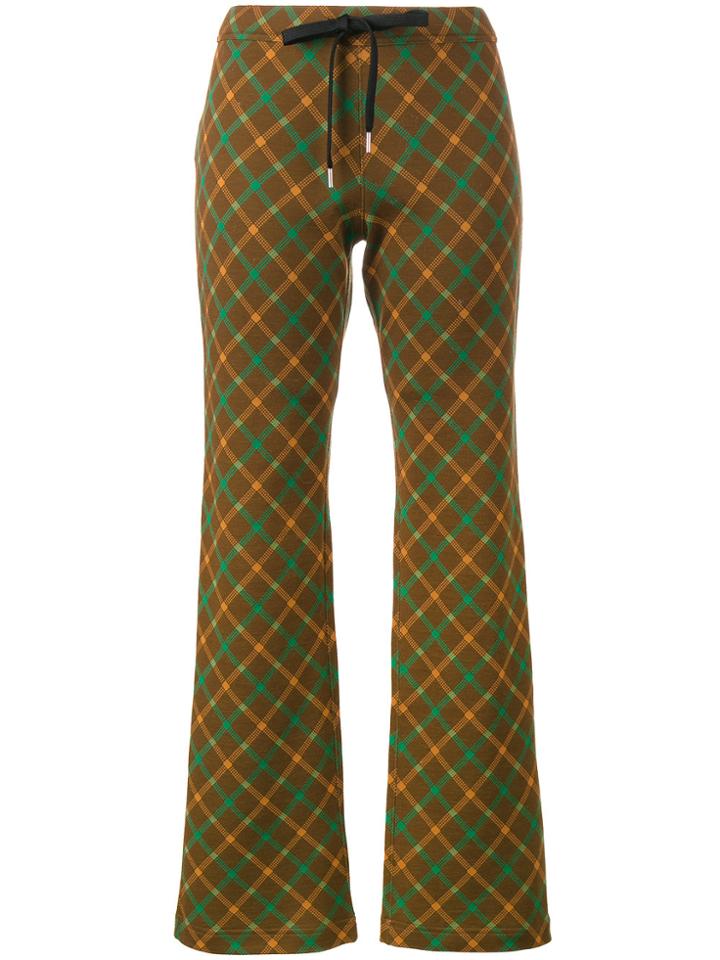 Marni Tartan Flared Trousers - Brown