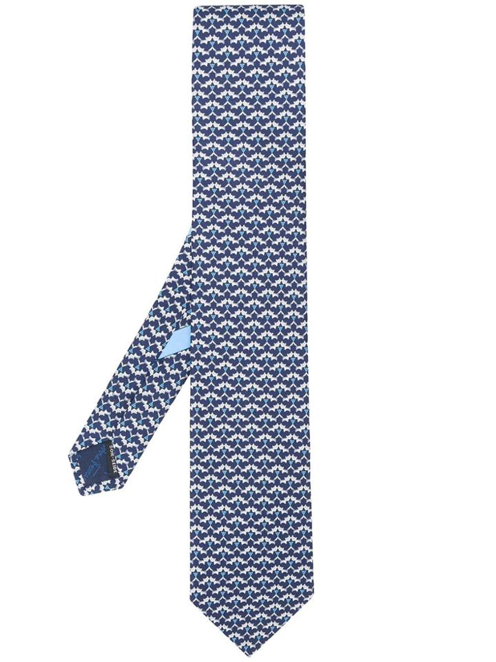 Salvatore Ferragamo Wolf Print Tie - Blue