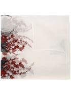 Thomas Wylde Skeleton Floral Print Scarf - White