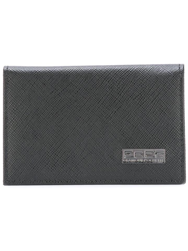 Fefè Logo Plaque Wallet - Black