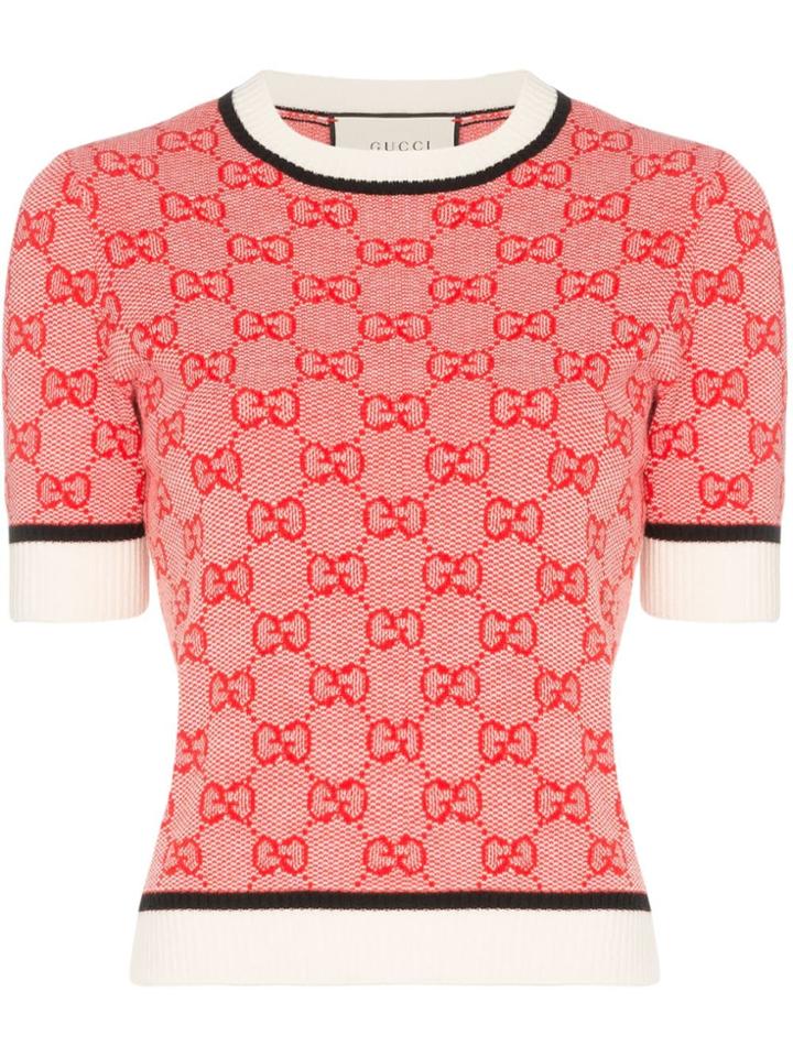 Gucci Gg Knitted Top - Red