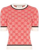 Gucci Gg Knitted Top - Red