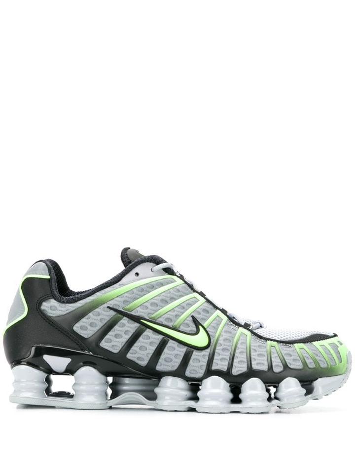 Nike Shox Mesh Panel Sneakers - Grey