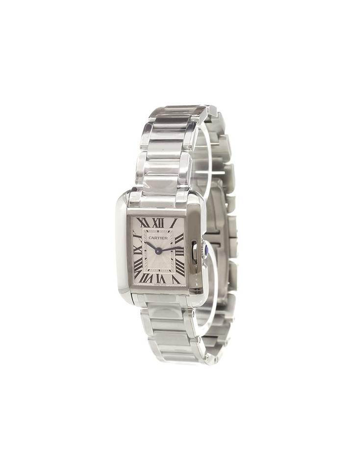 Cartier 'tank Anglaise' Analog Watch, Women's, Metallic