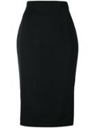 Alexander Mcqueen - Classic Pencil Skirt - Women - Silk/virgin Wool - 40, Black, Silk/virgin Wool