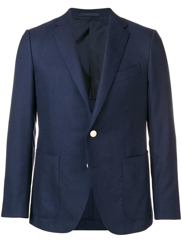 Caruso Single Breasted Jacket - Blue