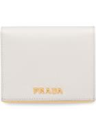 Prada Small Saffiano Leather Wallet - White