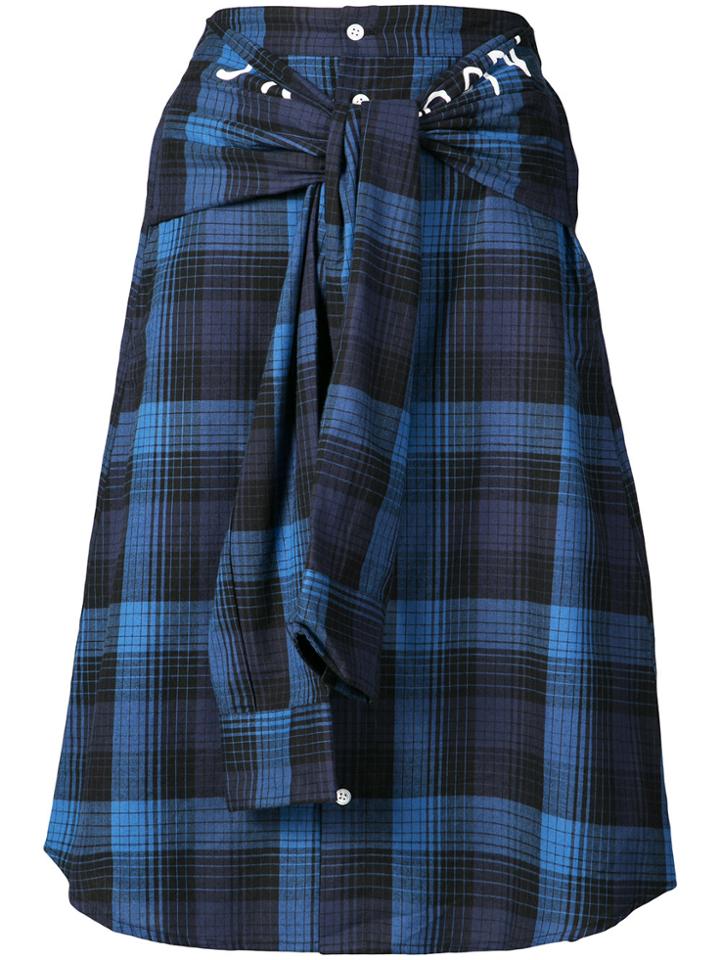 Haculla Plaid Shirt Skirt - Blue