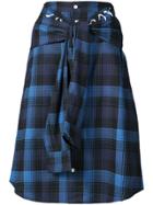 Haculla Plaid Shirt Skirt - Blue