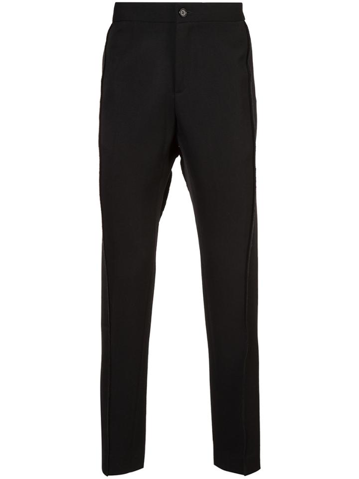 Yang Li Twisted Seam Slim-fit Trousers - Black