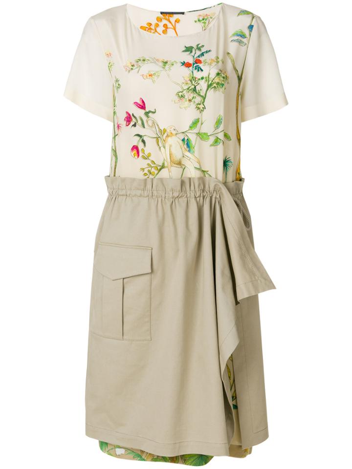 Alberta Ferretti Panelled Dress - Green