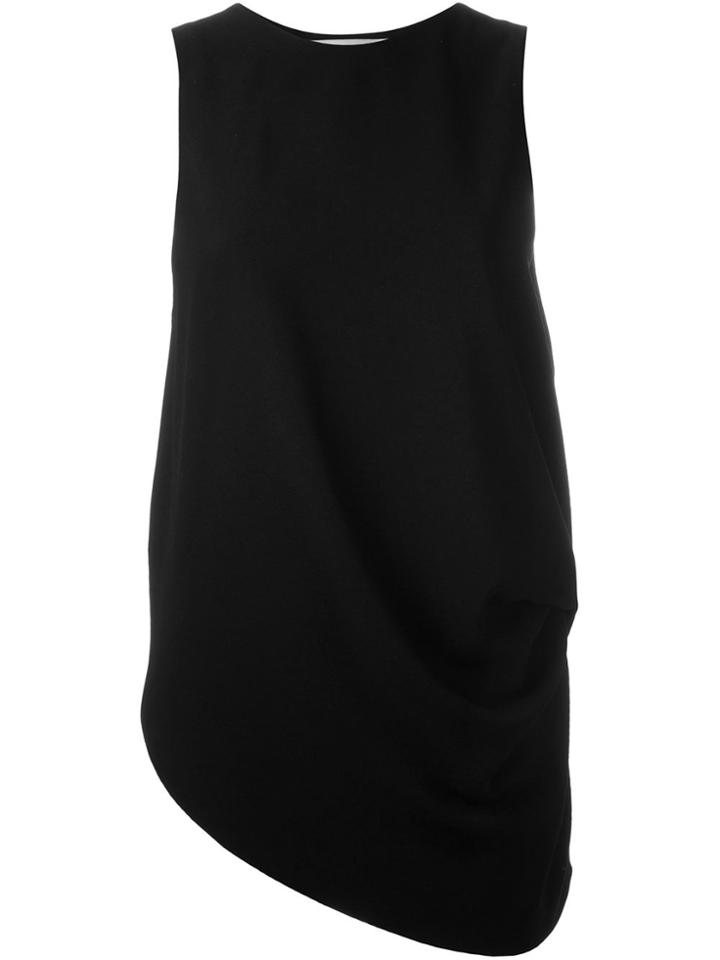 Jw Anderson Draped Asymmetric Tank Top - Black