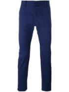 Dsquared2 Slim Fit Chinos, Men's, Size: 50, Blue, Spandex/elastane/cotton