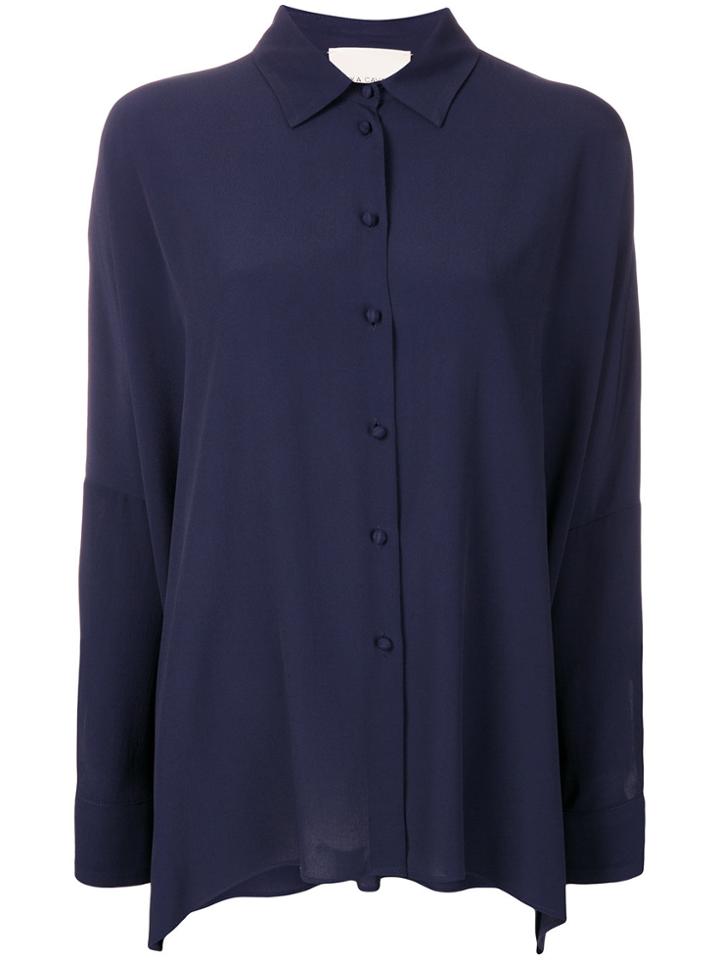 Erika Cavallini Loose Fit Button Up Blouse - Blue