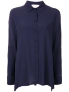 Erika Cavallini Loose Fit Button Up Blouse - Blue