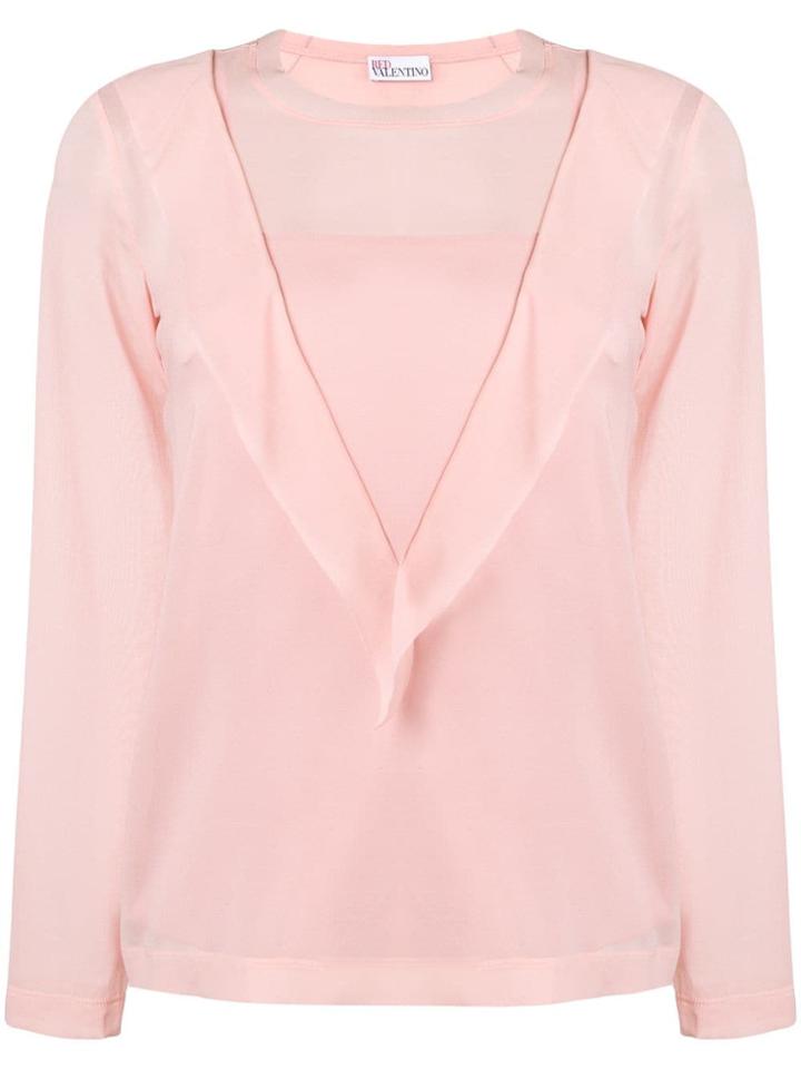 Red Valentino Ruffled Blouse - Pink