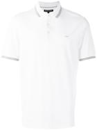 Michael Kors Contrast Detail Polo Shirt, Men's, Size: Xl, White, Cotton