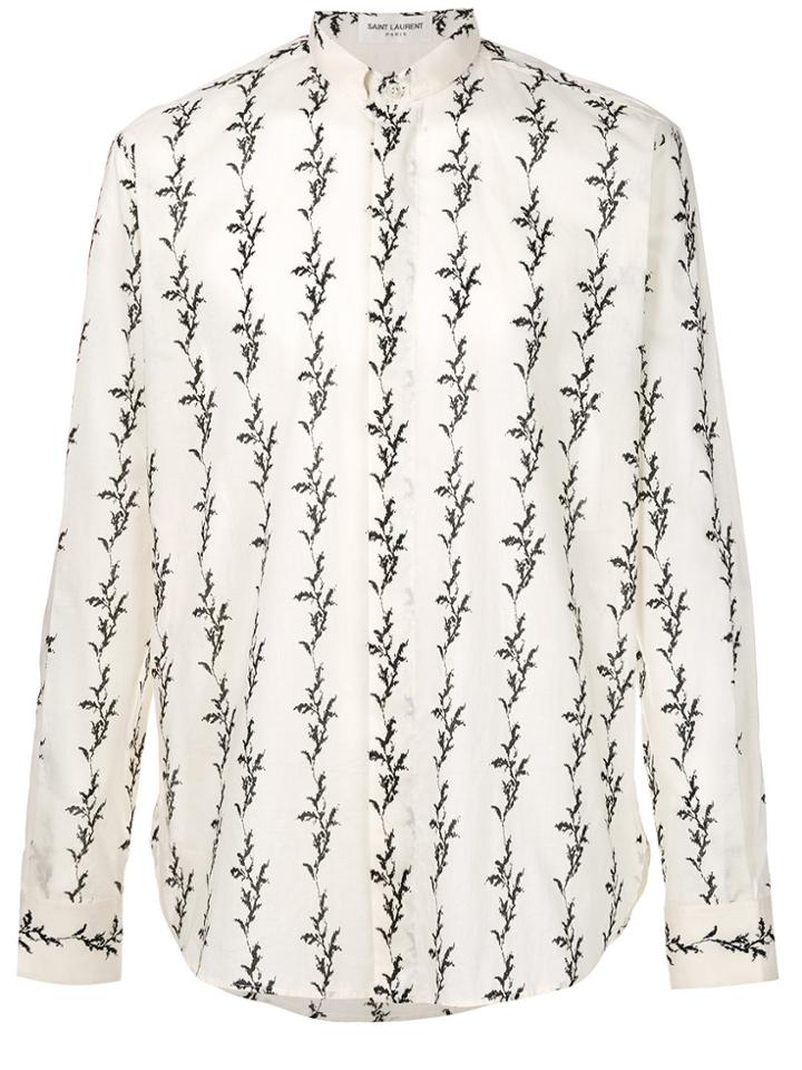 Saint Laurent Floral Ikat Printed Shirt - Nude & Neutrals