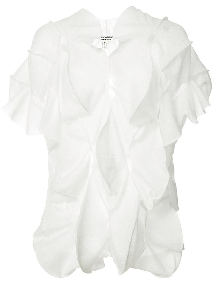 Junya Watanabe Comme Des Garçons Short-sleeve Origami Jumper, Women's, Size: Small, White, Nylon/polyester