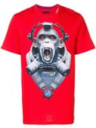 Frankie Morello Monkey Print T-shirt - Red