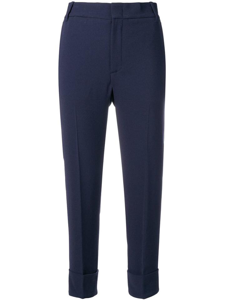 Vince Cuffed Coin Pocket Trouser - Blue