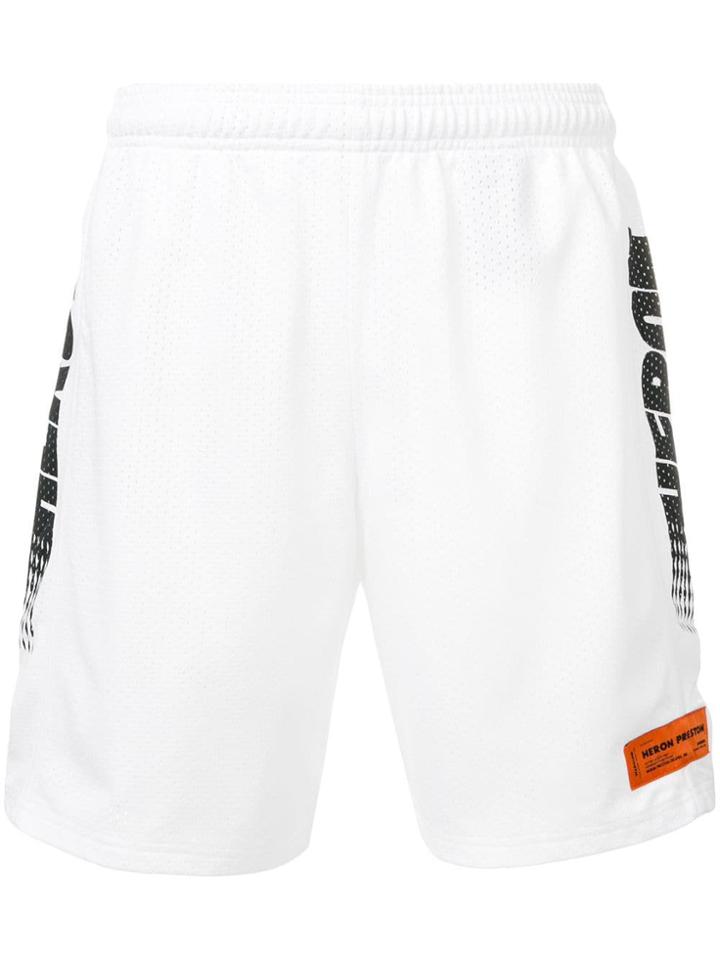 Heron Preston Logo Shorts - White