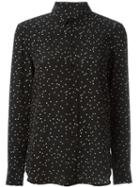 Saint Laurent Polka Dot Shirt, Women's, Size: 42, Black, Silk