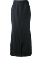 Junya Watanabe Comme Des Garçons - Inverse Bottom Maxi Skirt - Women - Cupro/wool - Xs, Women's, Grey, Cupro/wool