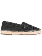 Paloma Barceló Woven Espadrilles - Black