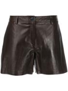 Maryam Nassir Zadeh Parquet Leather Shorts - Black