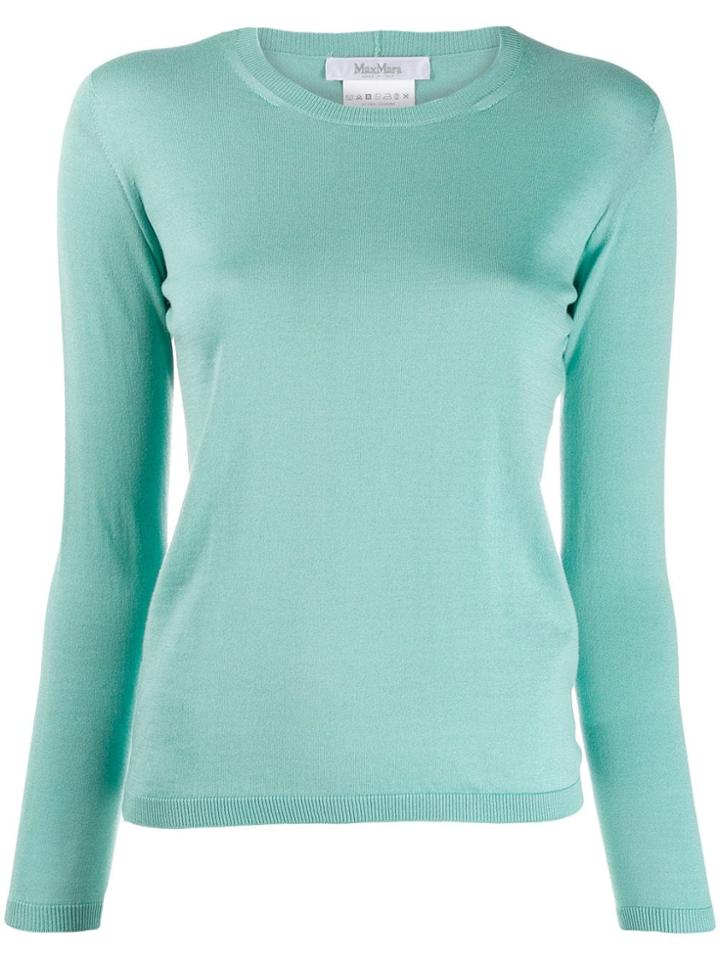 Max Mara Fine Knit Sweater - Blue