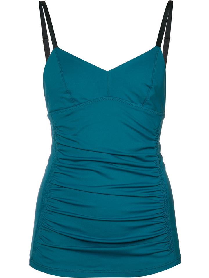 Malia Mills - Gathered Detail Swim Top - Women - Nylon/spandex/elastane - 36d, Women's, Green, Nylon/spandex/elastane