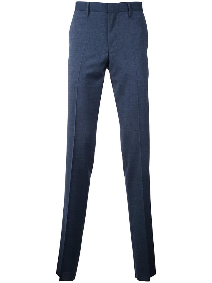 Estnation - Suit Trousers - Men - Polyester/polyurethane/wool - 50, Blue, Polyester/polyurethane/wool