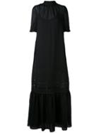 Mcq Alexander Mcqueen - High Neck Maxi Dress - Women - Polyester - 38, Black, Polyester