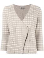 Armani Collezioni Fitted Wrap Jacket, Women's, Size: 44, Nude/neutrals, Polyester/viscose